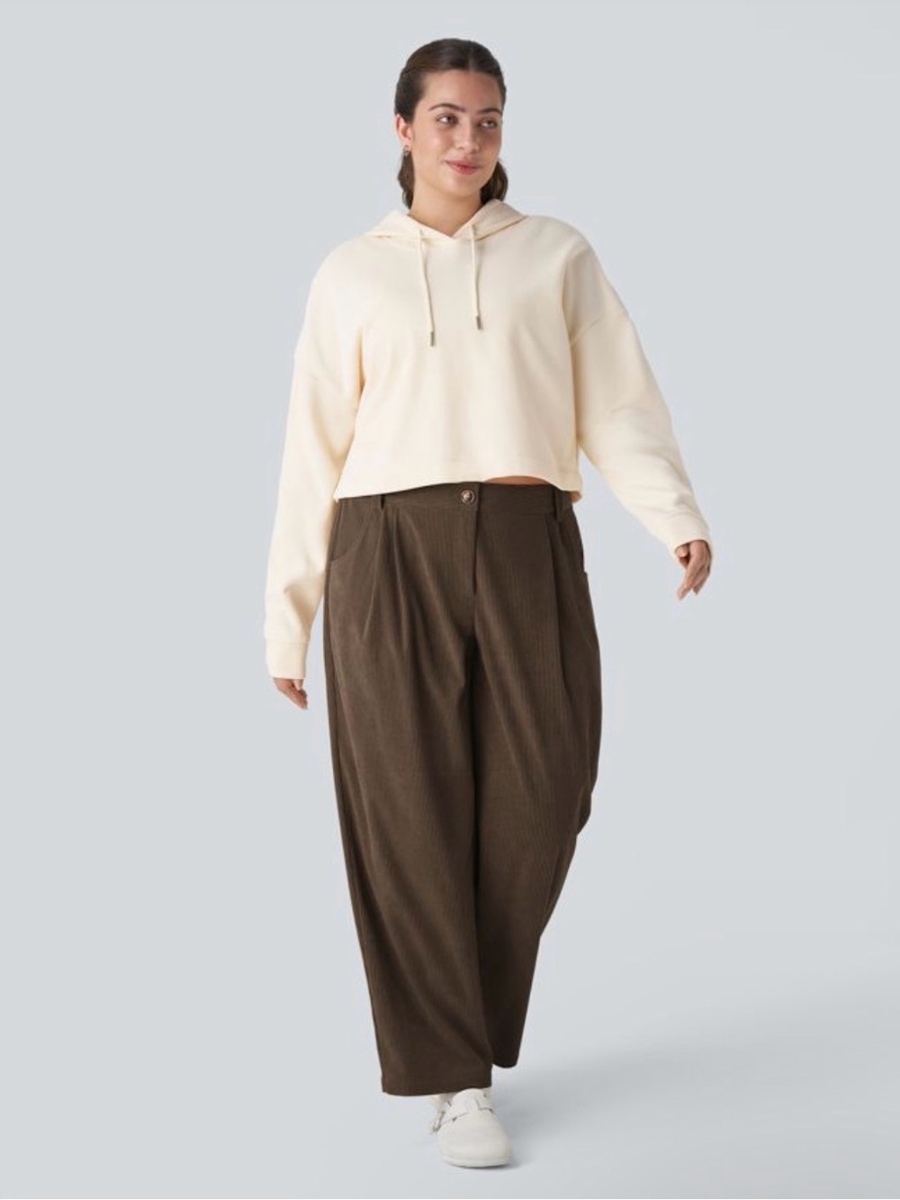 NWOT Halara Mid Rise Zipper Corduroy Casual Pants